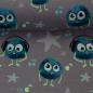 Preview: Baumwolljersey kleine Monster Petrol auf Schlamm Mrs.Mint Design by Swafing